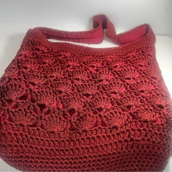 Hand made crochet Burgundy bag y2k boho - Picture 12 of 14